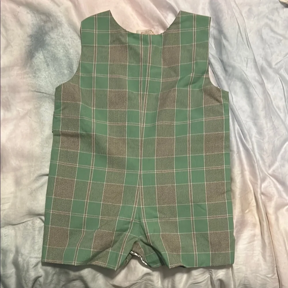 The Beaufort Bonnet Company Green Plaid Boys Jon Jon - Picture 4 of 5
